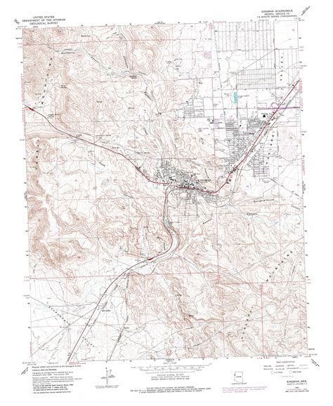 Kingman Topographic Map Az Usgs Topo Quad 35114b1