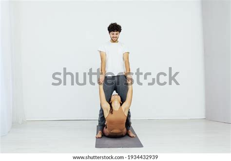 Male Female Doubles Yoga Asana Gymnastics Stock Photo Shutterstock