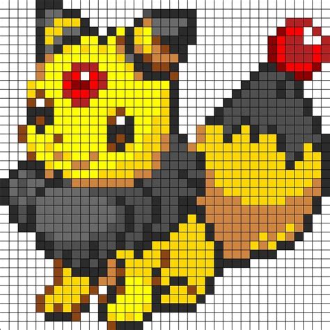 Eeveeampharos Pixel Art Pokemon Pixel Art Pokemon Cross Stitch