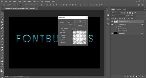 Light Burst Text Effect In Photoshop Design Bundles