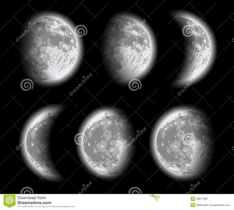 Moon Phases Stock Vector Illustration Of Dark Orbit 40517081