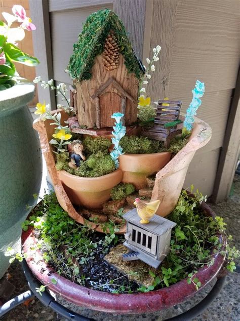 Fairy Garden Completely Using Stuff From Joann Fairy Gardens