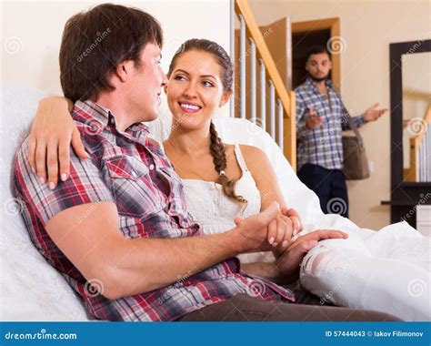 surprised husband coming home stock image image of european discover 57444043