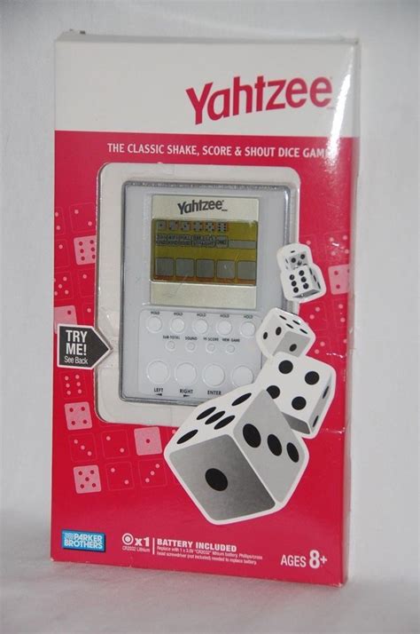 Yahtzee Electronic Handheld Game Hasbro Parker Brothers 2007 For Sale