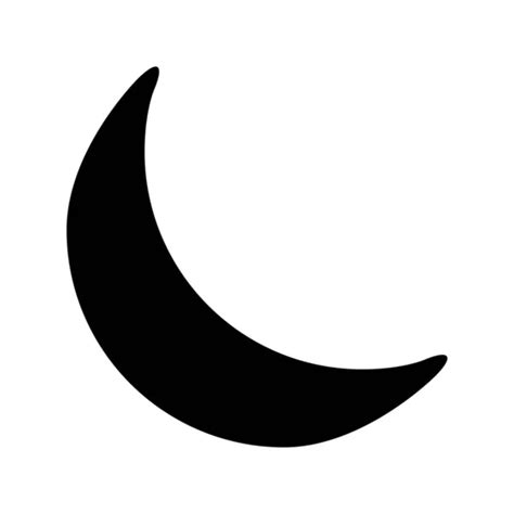 Crescent Moon Silhouette Vector Symbol Icon Design — Stock Vector