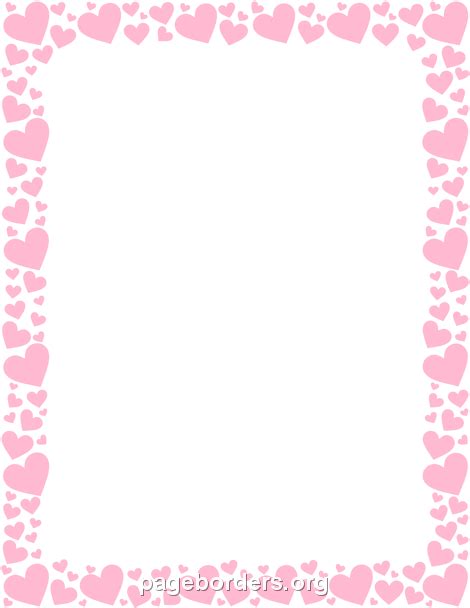 Pink Heart Border Clip Art Page Border And Vector Graphics