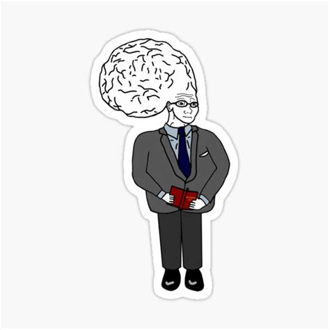 Big Brain Wojak Sticker By Moonman1232141 Redbubble
