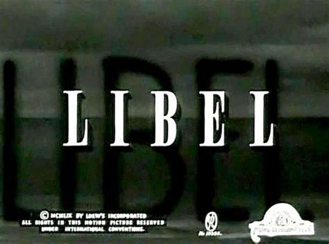 Libel 1959 My Rare Films