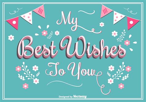 Best Wishes Greeting Card 93209 Vector Art at Vecteezy