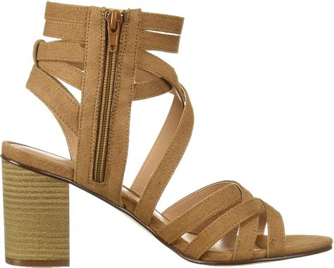 Xoxo Womens Eden Fabric Open Toe Casual Ankle Strap Sandals Tan Size