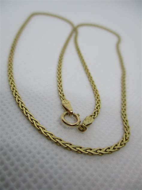 Reserved For Crystal 14k Italy Yellow Gold Foxtail Chain Link Etsy