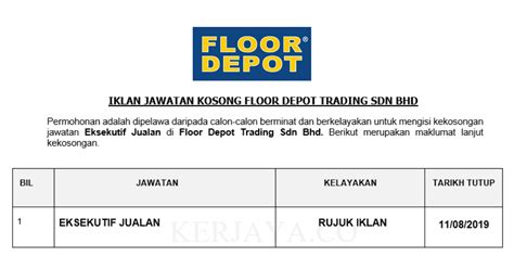 See nsk trading sdn bhd's products and suppliers. Permohonan Jawatan Kosong Floor Depot Trading Sdn Bhd ...