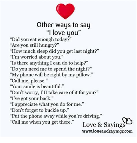 Want to take control of your life and finances? Other Ways to Say I Love You' 39 Did You Eat Enough Today ...