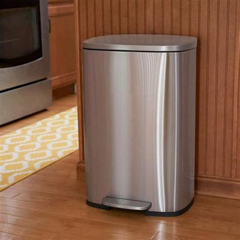 Household Essentials 50l 13 Gal Rectangular Stainless Steel Trash Can