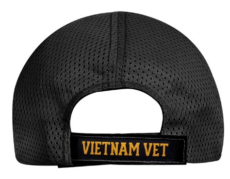 Vietnam Veteran Mesh Back Baseball Hat Rothco Black Lightweight Vets