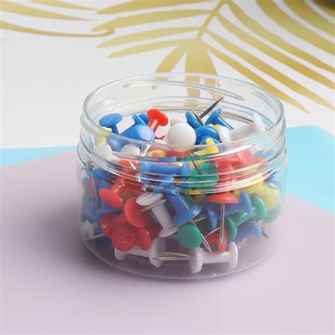 Buy Push Pins100 Pcs Assorted Colors Thumb Tacks Drawing Pins Pin