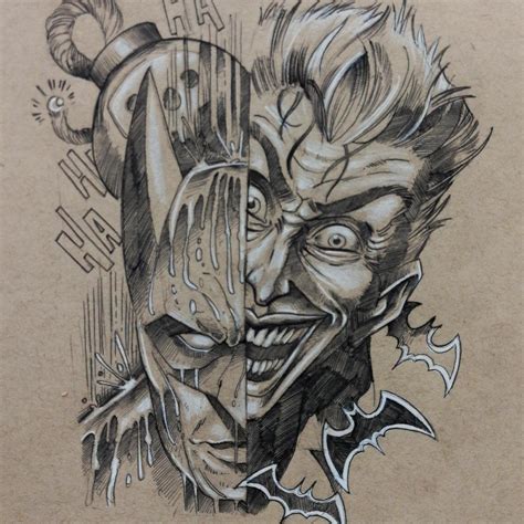 Joker Drawing In Pencil