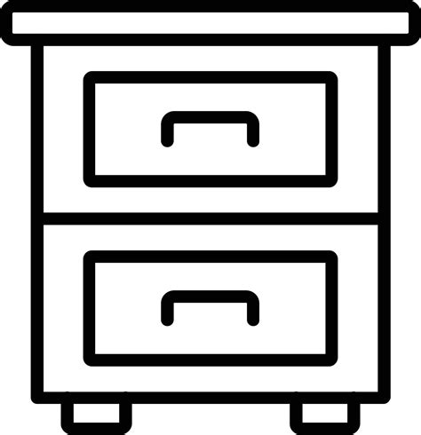 Filing Cabinet Vector Line Icon 8899202 Vector Art At Vecteezy