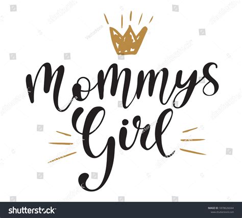 Vector Illustration Mommys Girl Text Girls Stock Vector Royalty Free 1878626044 Shutterstock