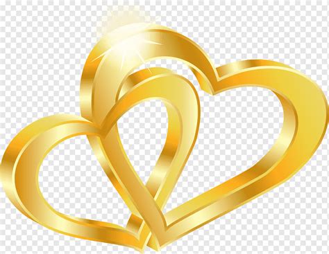 Wedding Invitation Wedding Anniversary Gold Gold Double Heart Two