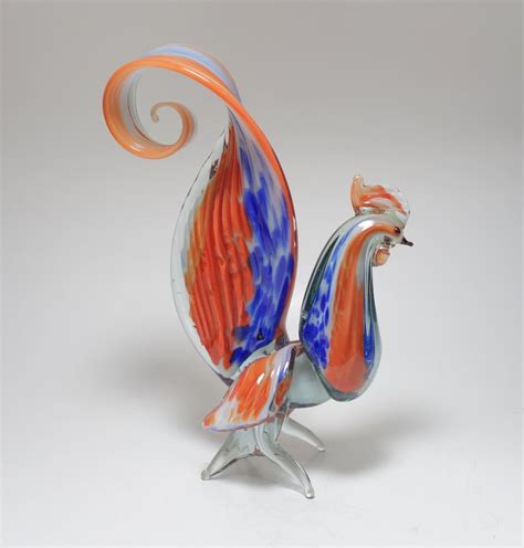 Vintage Murano Hand Blown Glass Rooster Murano Rooster Etsy