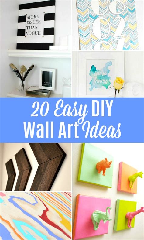 20 Easy Diy Wall Art Ideas Hello Little Home