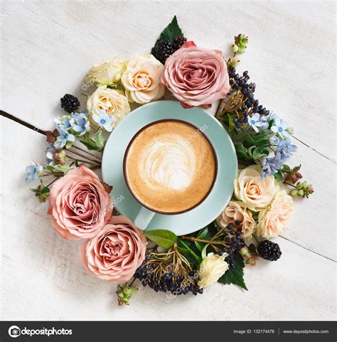 Free Photo Coffee And Flowers Blooming Coffee Cup Free Download