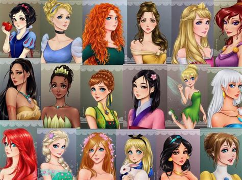 Toutes Les Princesses Disney En Mangas Disney Ladies Disney Tattoos