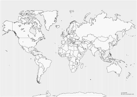 Черно белая карта мира Фотообои Чёрно белая карта мира на стену