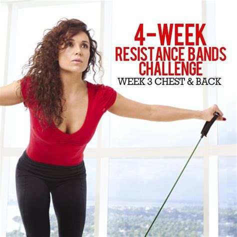 These resistance band exercises will give you a total body workout, toning and strengthening from every inch. 4 Week Resistance Bands Challenge: Week 3 - Chest & Back