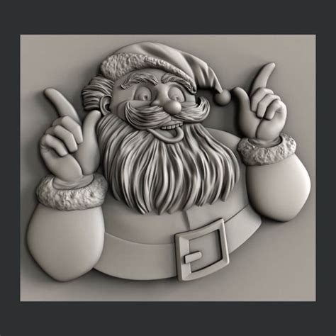 3d Stl Models For Cnc Router Santa Claus Etsy