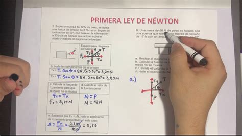 Primera Ley De Newton Conceptos Y Ejercicios Resueltos Actividad 4