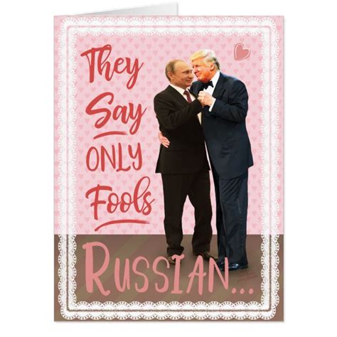 Funny Donald Trump Vladimir Putin Valentines Day Card
