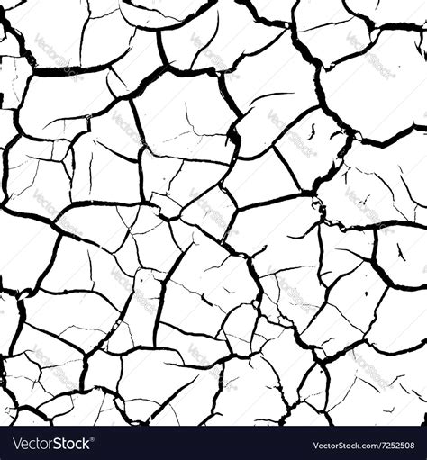 Texture Cracked Surface Royalty Free Vector Image