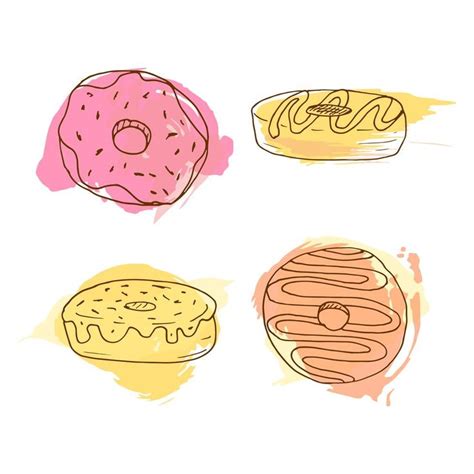 Free Download Free Vector Downloads Vector Donut Illustration Set