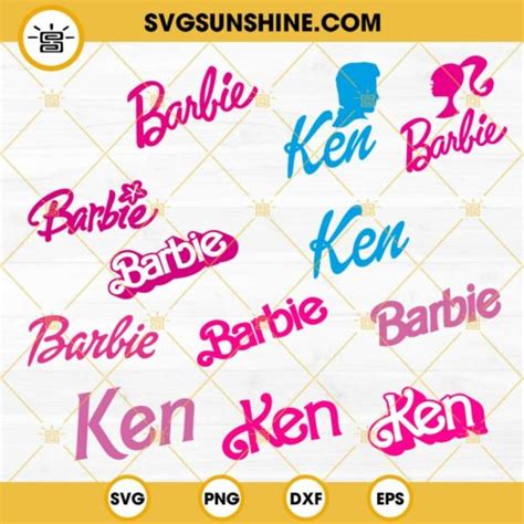 Barbie And Ken Logo Svg Bundle Barbie Svg Ken Svg Baby Doll Svg Png