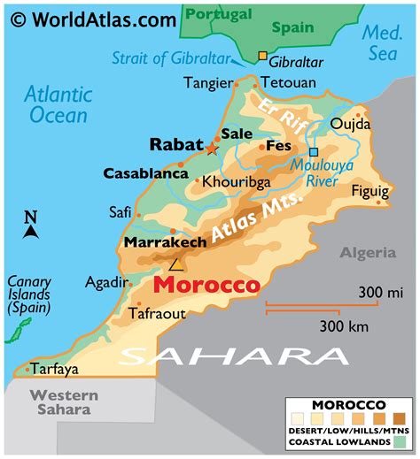 Map Of Morocco And Surrounding Countries Washington Map State