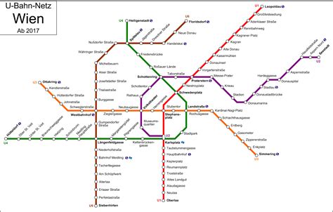 Vienna U Bahn Metro Maps Lines Routes Schedules