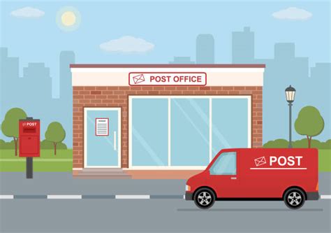 Cartoon Of A Post Office Illustrations Royalty Free Vector Graphics
