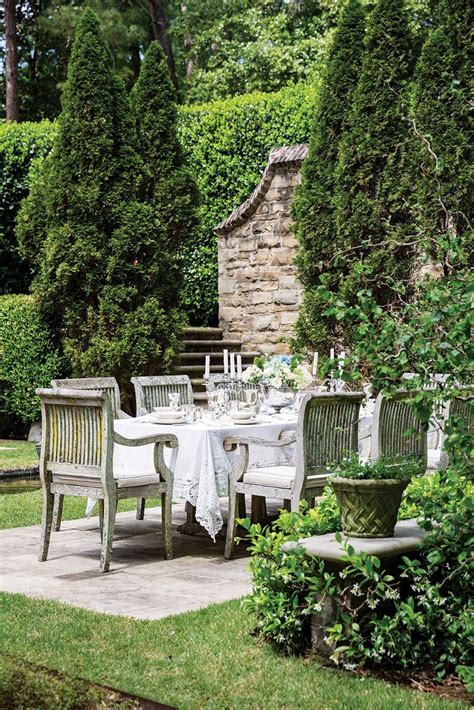 French Farmhouse And French Country Living Outdoor Dining Area Is