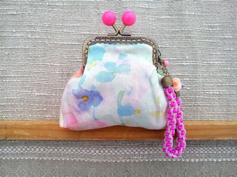 Satin Fabric Lipstick Mirror Purse Small Clutch Purse With Etsy