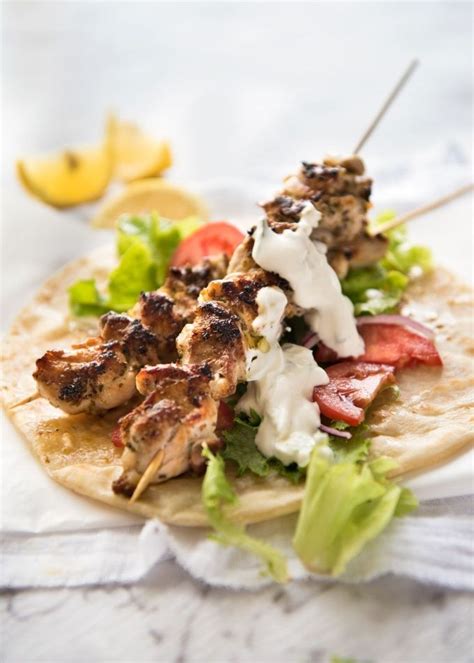 Bring all the classic greek flavors to your kitchen table with this easy and delicious greek chicken marinade. Chicken Souvlaki with Tzatziki | Recipe | Recipetin eats ...
