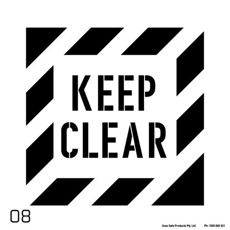 Picto Stencil Keep Clear