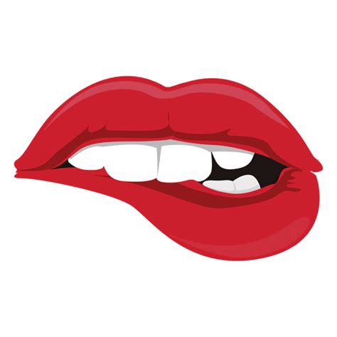 Lips Biting Expression Transparent Png And Svg Vector File