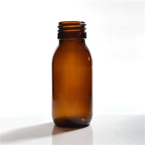 60ml Amber Medical Round Glass Bottle Ropp28 Instapac