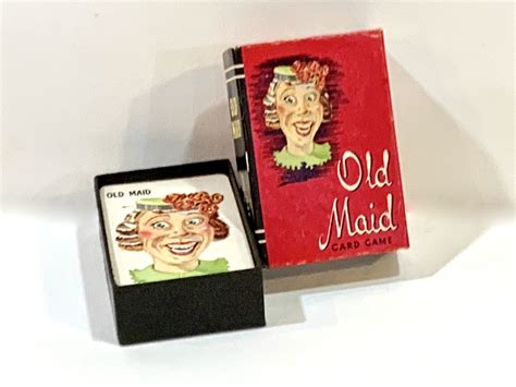 Vintage Old Maid Card Game Miniature Cards Complete In Etsy Card