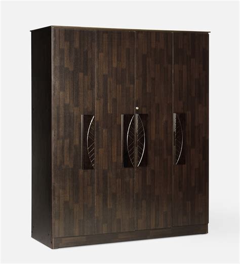 Buy Litae 4 Door Wardrobe In Wenge Finish With Lock At 20 Off By