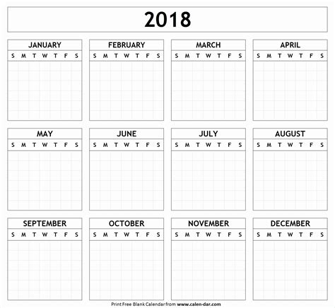 Free Printable Calendar With Large Boxes Ten Free Printable Calendar