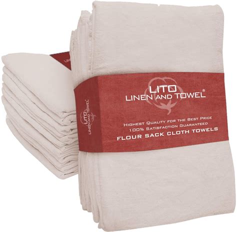 Linenandtowel 12 Pack Premium Flour Sack Towels 28 Inch X 28 Inch