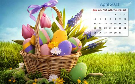 Easter April 2021 Calendar Wallpaper Kolpaper Awesome Free Hd